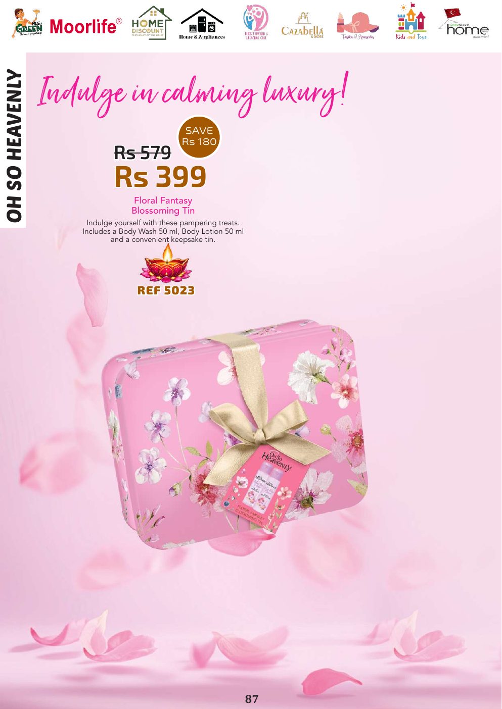 Oh So Heavenly Floral Fantasy gift tin on November page 87.